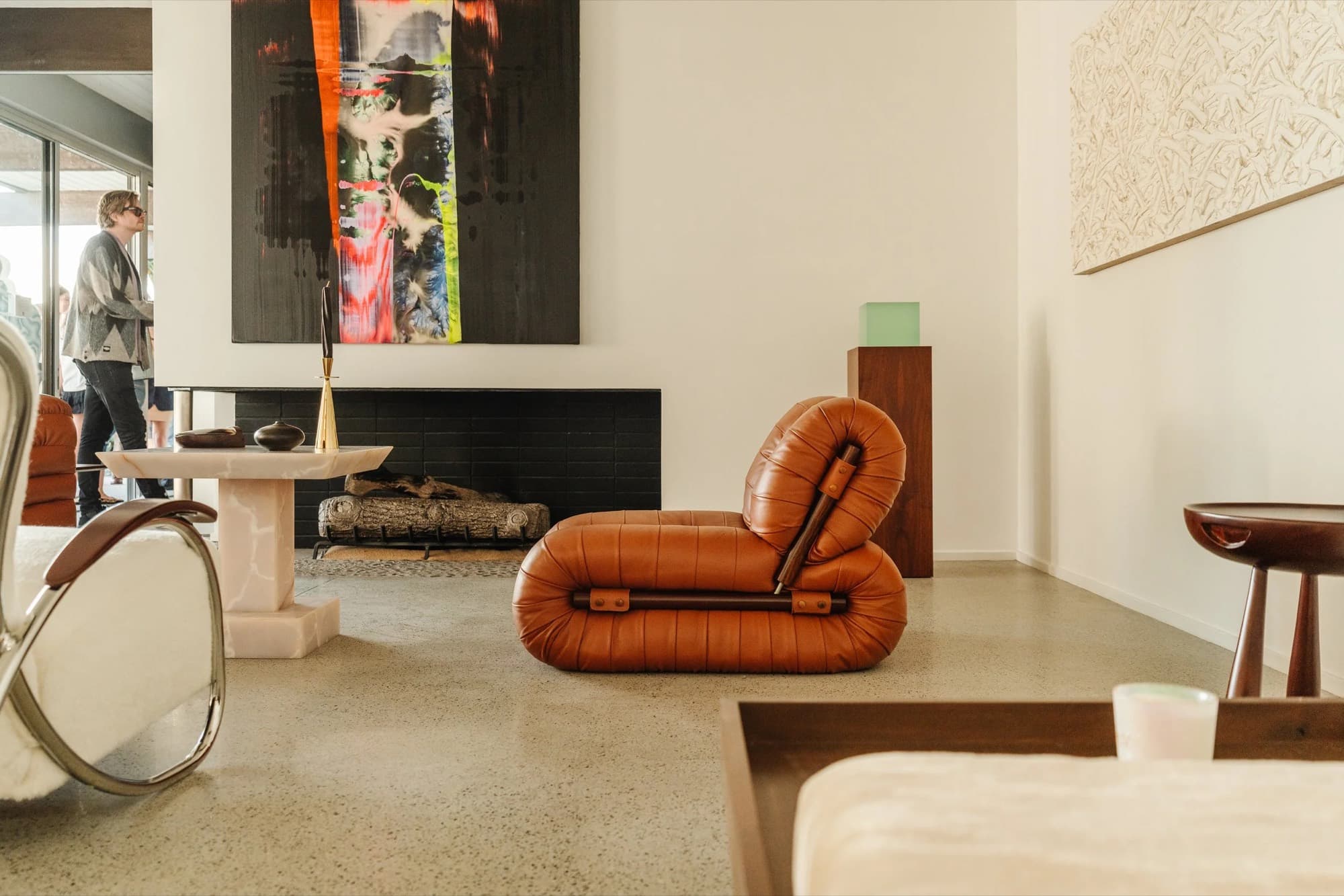 A large contemporary abstract placed in a private Los Angeles residence